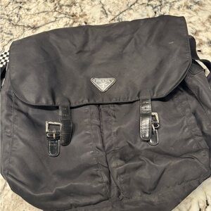Prada Black Nylon Men's Backpack